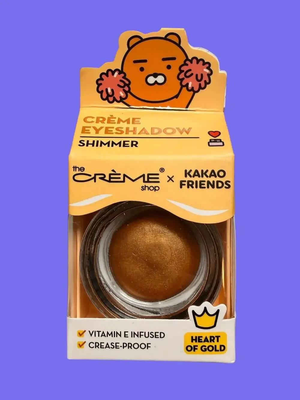 The Crème Shop x Kakao Friends Crème Eyeshadow in Heart of Gold